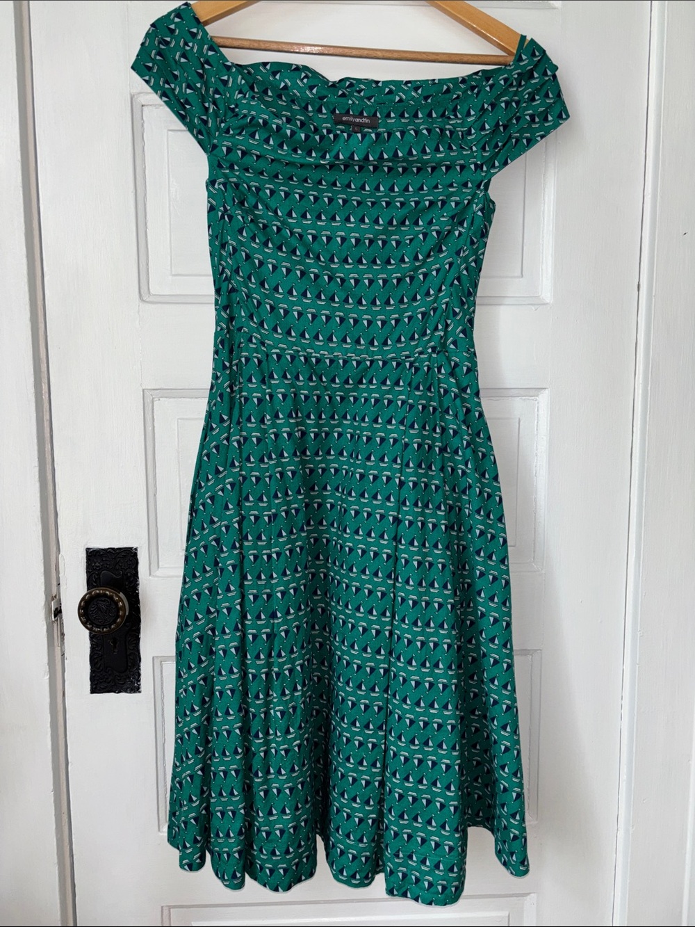MODCLOTH EMILY AND FIN RETRO SAIL BOAT MIDI DRESS
